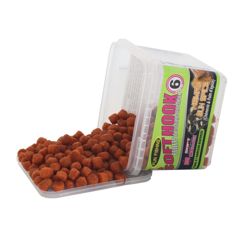 SOFT HOOKS PELLETS - 105GR - 6MM - HEMP & BUN SPICE 