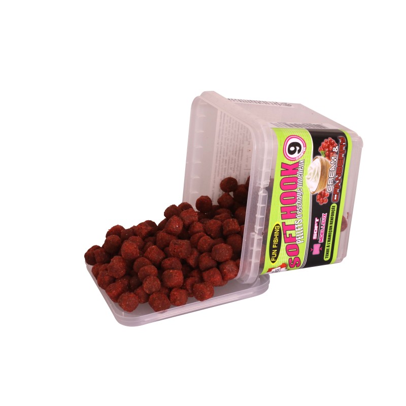SOFT HOOKS PELLETS - 105GR - 9 MM - CREAM & CRANBERRY 