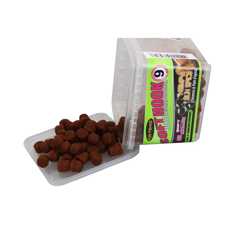 SOFT HOOKS PELLETS - 105GR - 9MM - HEMP & BUN SPICE 