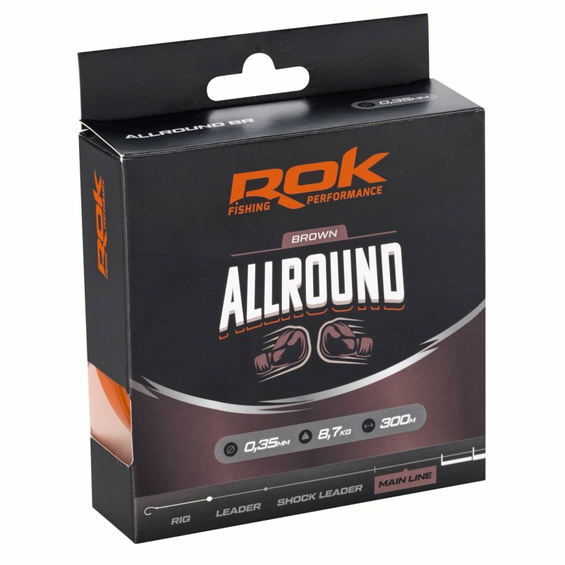 ROK ALLROUND MONOFILAMENT Ø0.35 - BROWN ROK FISHING PERFORMANCE