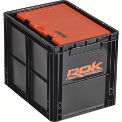 CAISSE DE RANGEMENT NOIRE 40X30X32CM AVEC COUVERCLE ROK FISHING PERFORMANCE