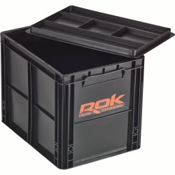 CAISSE DE RANGEMENT NOIRE 40X30X32CM AVEC COUVERCLE ROK FISHING PERFORMANCE