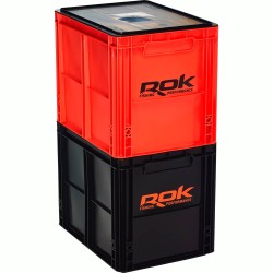 CAISSE DE RANGEMENT NOIRE 40X30X32CM AVEC COUVERCLE ROK FISHING PERFORMANCE