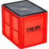 CAISSE DE RANGEMENT ORANGE 40X30X32CM AVEC COUVERCLE ROK FISHING PERFORMANCE