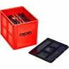 CAISSE DE RANGEMENT ORANGE 40X30X32CM AVEC COUVERCLE ROK FISHING PERFORMANCE