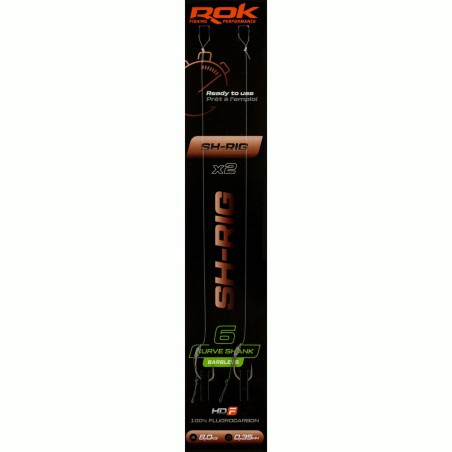 SH-RIG CSB _6 - 2X PACK / LOT DE 2X MONTAGES SH-RIG CURVE SHANK BARBLE ROK FISHING PERFORMANCE