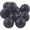 RUBBER BEADS Ø8 BLACK - PERLES SOFTS Ø8 NOIRES ROK FISHING PERFORMANCE