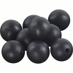 RUBBER BEADS Ø8 BLACK - PERLES SOFTS Ø8 NOIRES ROK FISHING PERFORMANCE