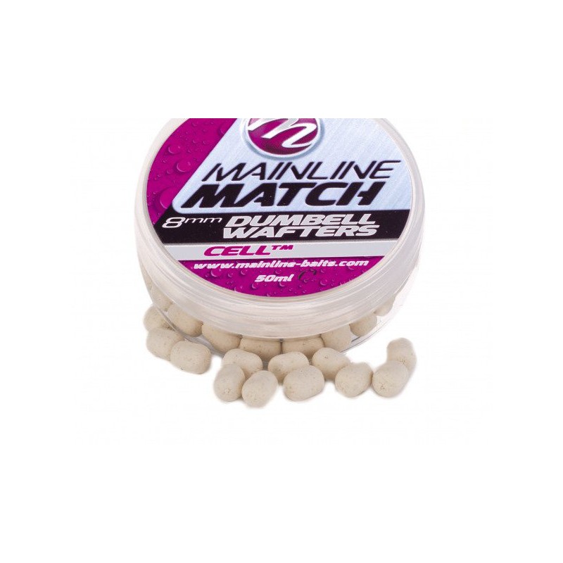 DUMBELL WAFTERS 8MM - WHITE - CELLTM  50G MAINLINE