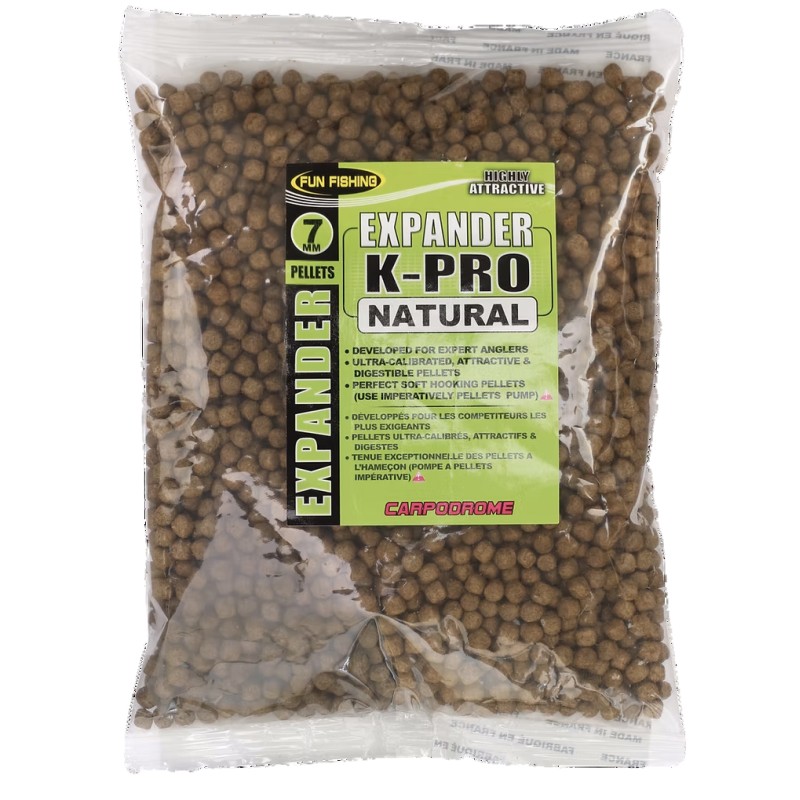 PELLETS K-PRO EXPANDER - 300GR - 4MM - NATURAL FUN FISHING