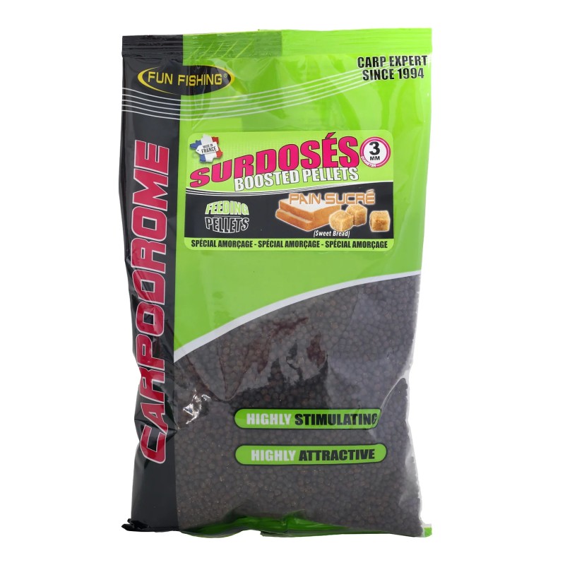PELLETS SURDOSES - 700GR - 3MM - PAIN SUCRÉ FUN FISHING