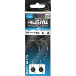 RIGGED BOTTOM JIG BLACK 10G...