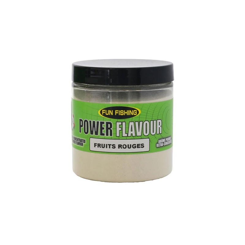 ARÔME POUDRE CONCENTRÉ POWER FLAVOUR 150G FRUITS ROUGES FUN FISHING 