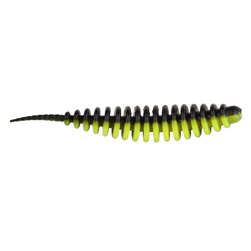 MASTER WORM 65MM 8PCS BLACK LIME TROUT MASTER