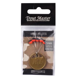 MINI PILOTS 5MM BLACK/RED TROUT MASTER