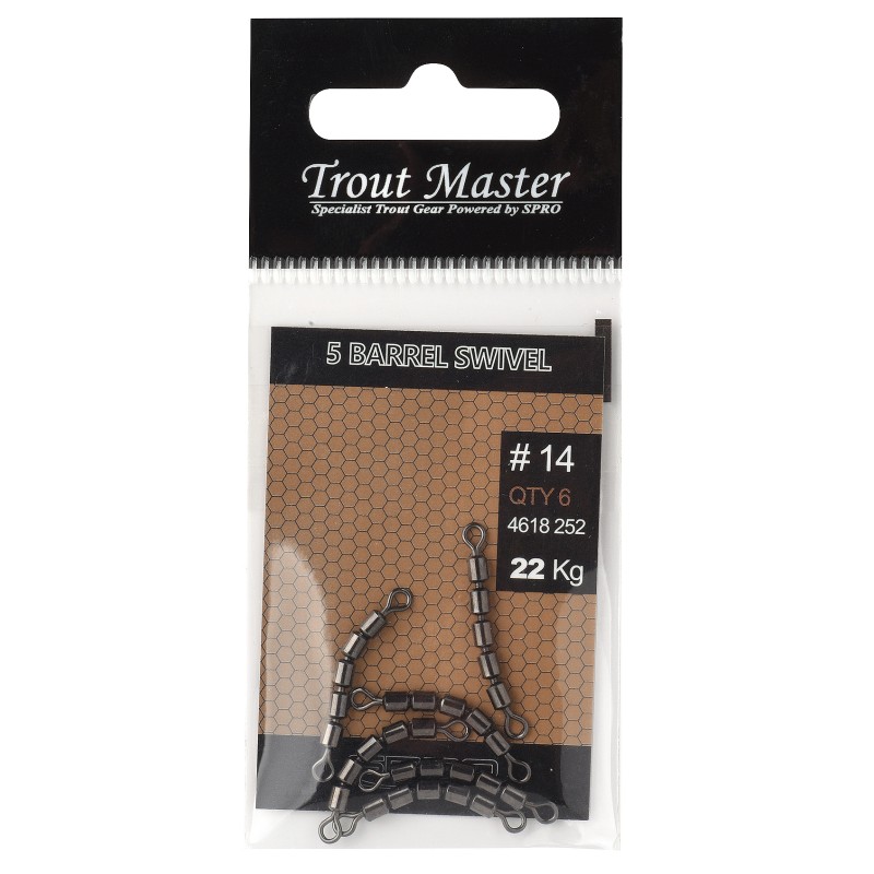 5 BARREL SWIVEL _14 TROUT MASTER