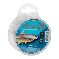 MONO X TROUT CLEAR 0.26MM/6.2KG 500M C-TEC COARSE