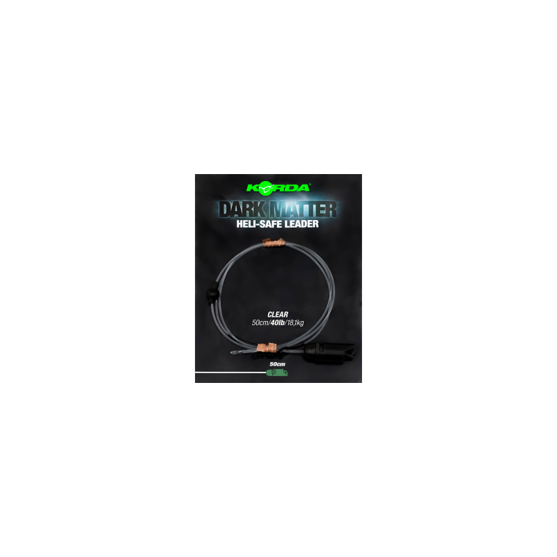 Korda - Dark Matter Leader Heli Safe Clear 40lb 50cm
