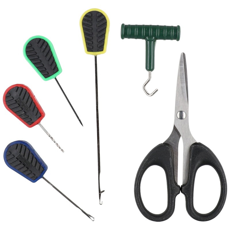 PACK OUTILLAGE CARPE BAITING NEEDLES SET WITH SCISSORS