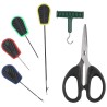 PACK OUTILLAGE CARPE BAITING NEEDLES SET WITH SCISSORS