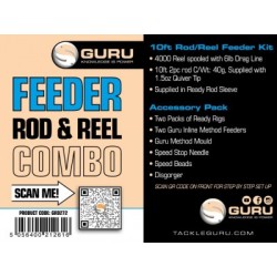 COMBO FEEDER ROD/REEL 10FT 1-30GR + KIT GURU