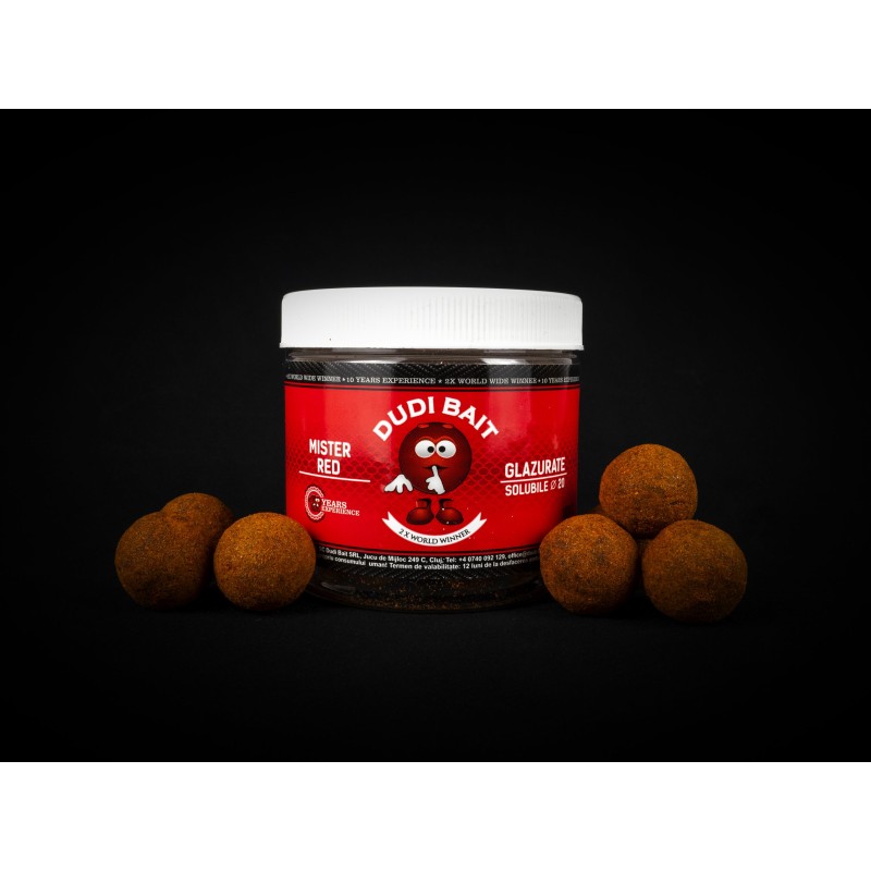 HOOK BAIT MISTER RED Super Hot Enrobées GLAZURATE 16MM DUDI BAIT
