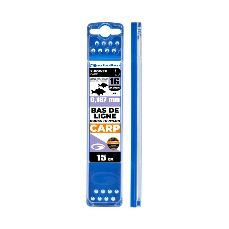 BAS DE LIGNE MONTES COMPETITION XPOWER CARP 0.22MM H10 GARBOLINO