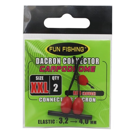 CONNECTEURS DACRON (X2) - XXL - ROUGE