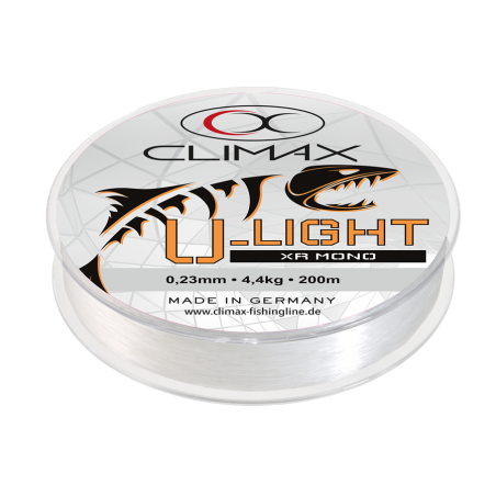 NYLON U-LIGHT MONO 0.23MM 4.4KG 200M TRANSPARENT CLIMAX