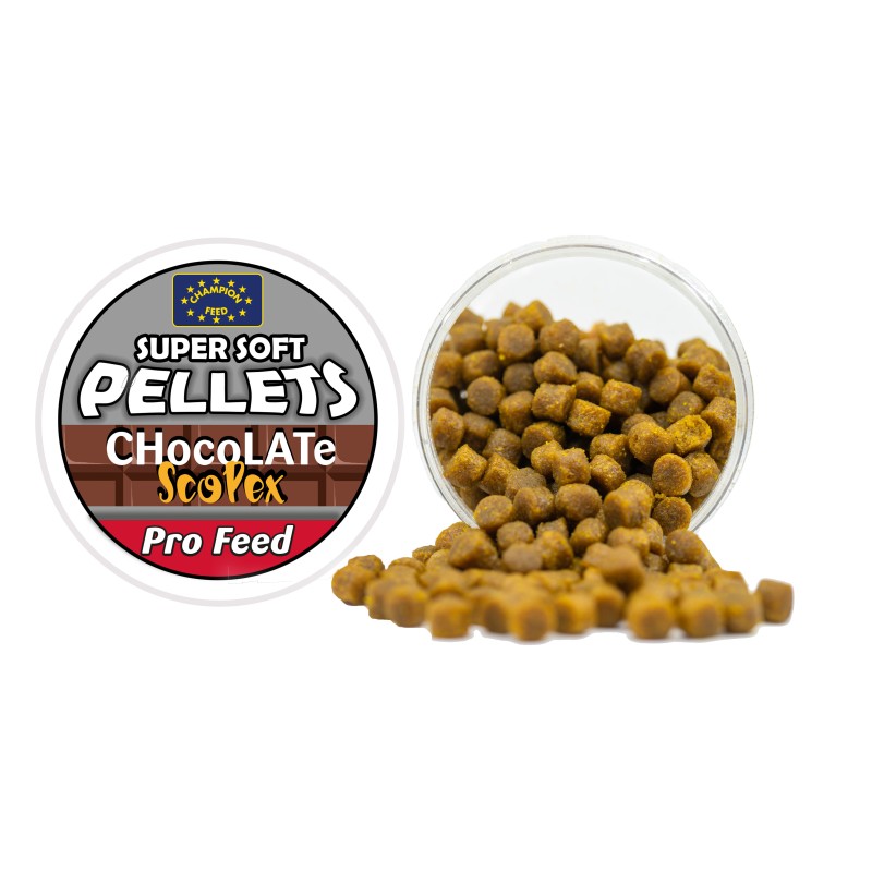 SUPER SOFT PELLETS 6MM CHOCOLATE SCOPEX 100 GR CHAMPION FEED