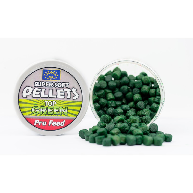SUPER SOFT PELLETS 6MM TOP GREEN 100 GR CHAMPION FEED