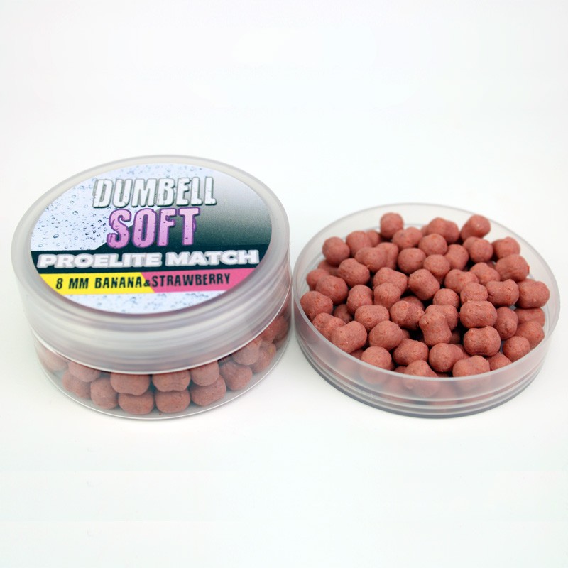 HOOK DUMBELL SOFT FEEDER 8MM BANANA STRAWBERRY 30G PROELITE BAITS