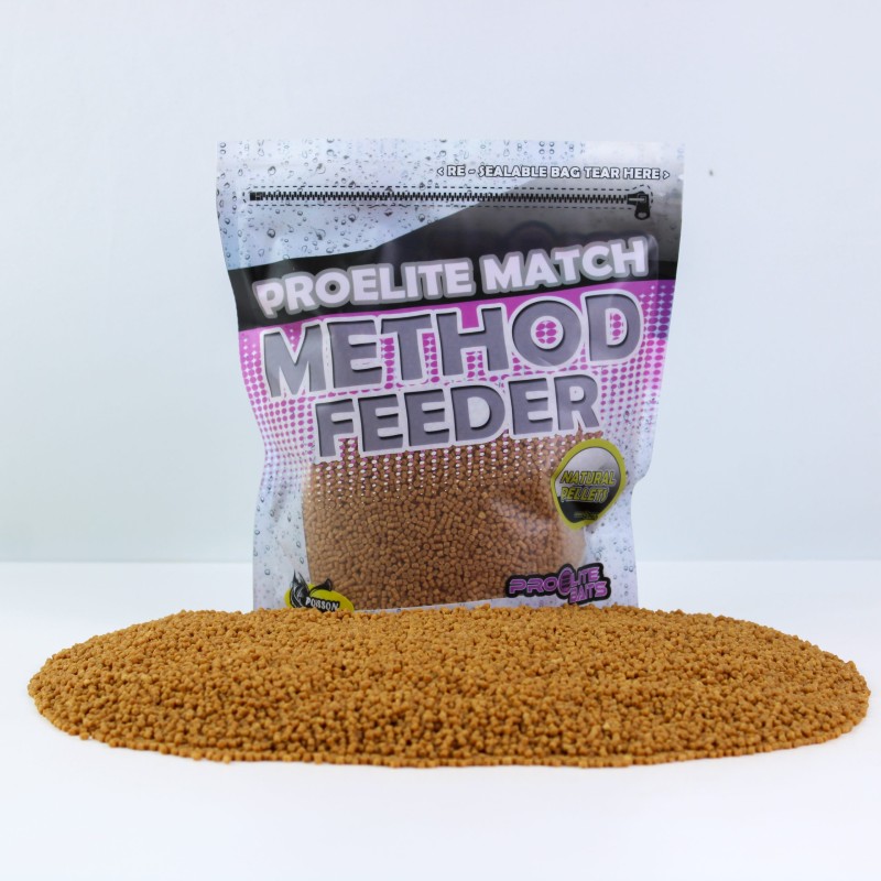METHOD FEEDER PELLETS 2MM NATURAL PELLETS 600G PROELITE BAITS