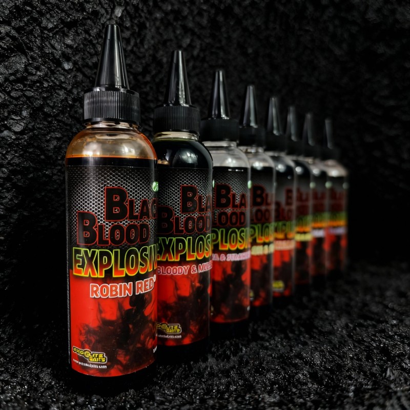 BLACK BLOOD EXPLOSIVE GARLIC 150ML PROELITE BAITS