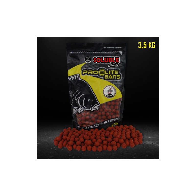 BOUILLETTE SOLUBLE BOILIE 20MM ROBIN RED 3.5KG PROELITE BAITS
