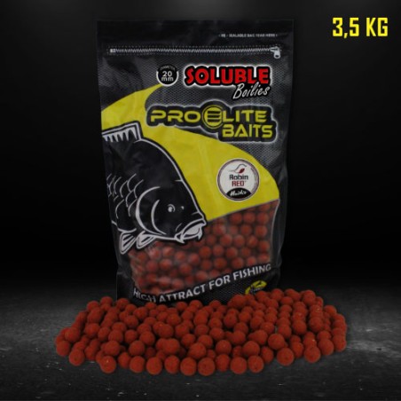 BOUILLETTE SOLUBLE BOILIE 20MM ROBIN RED 3.5KG PROELITE BAITS