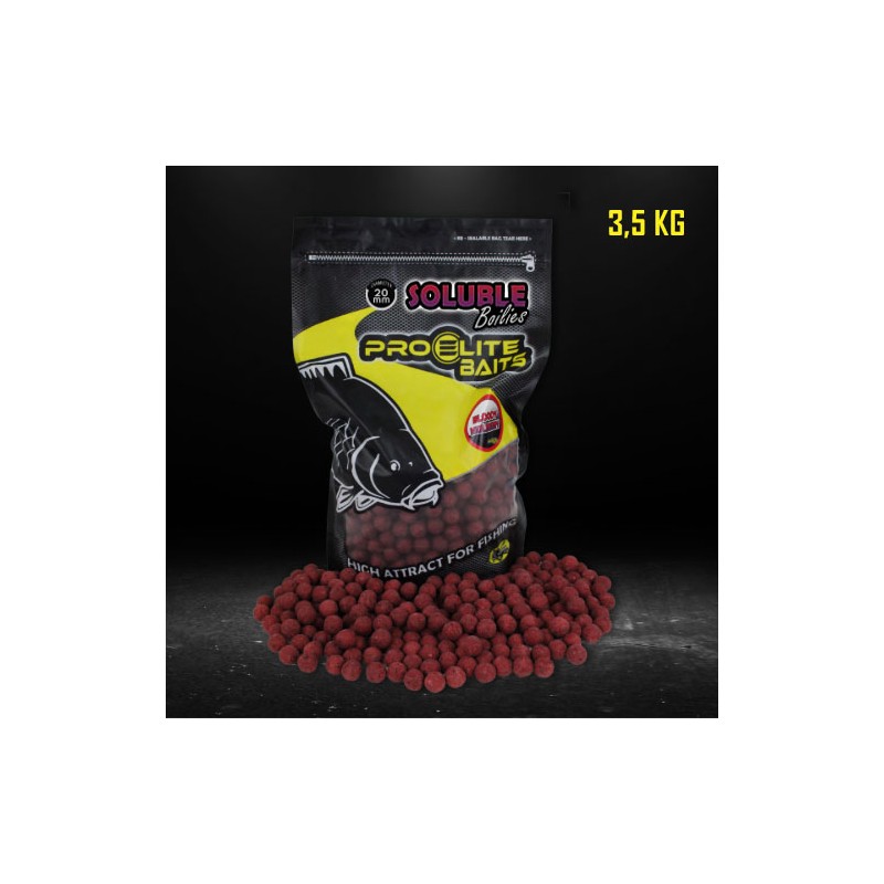 BOUILLETTE SOLUBLE BOILIE 20MM BLOODY MULBERRY 3.5KG PROELITE BAITS