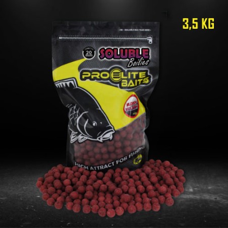 BOUILLETTE SOLUBLE BOILIE 20MM BLOODY MULBERRY 3.5KG PROELITE BAITS