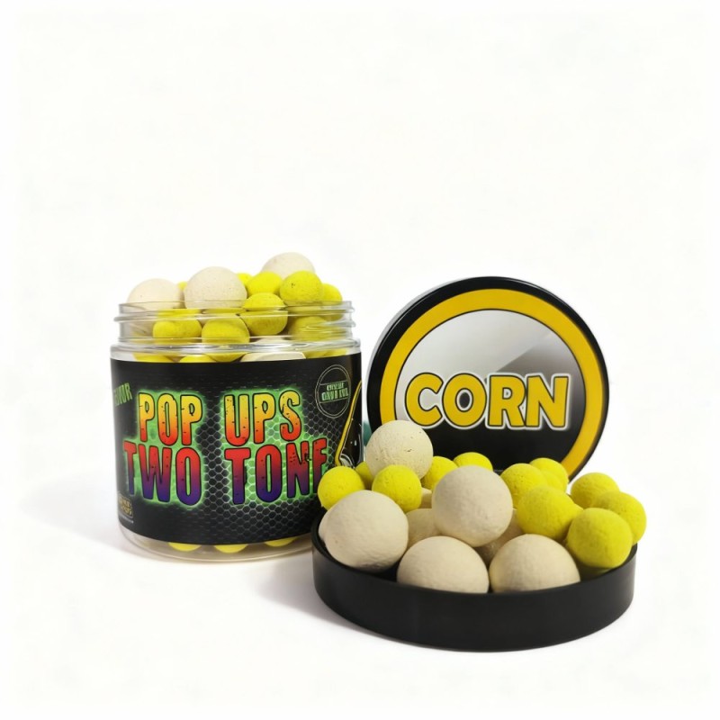 FLUOR POP UP TWO TONE 14/20MM SWEET CORN 60G PROELITE BAITS