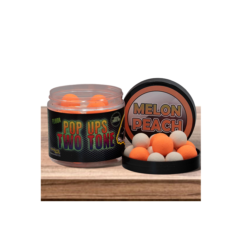 FLUOR POP UP TWO TONE 14/20MM MELON PEACH 60G PROELITE BAITS