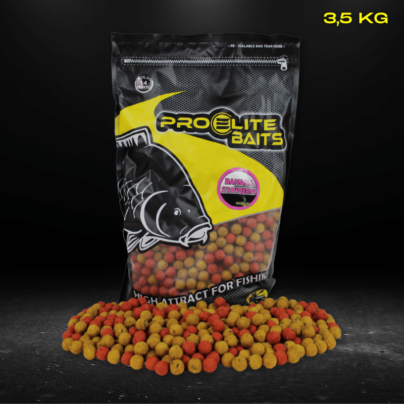 BOUILLETTE BOILIE NATURAL FOODS 14MM BANANA STRAWBERRY 3.5KG PROELITE