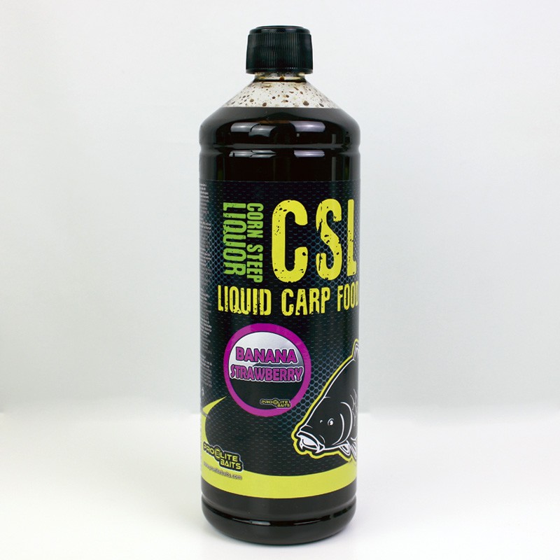CSL LIQUID CARP FOOD BANANA STRAWBERRY BAITS 1L PROELITE BAITS