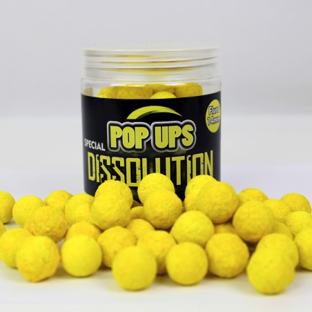 POP UP DISSOLUTION FLUOR 14MM CRAB MACHINE YELLOW 70G PROELITE