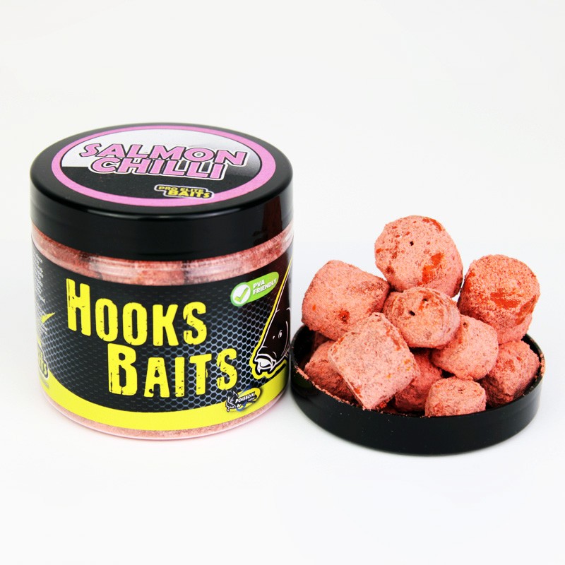 HOOK PELLETS POWDER DIPS 14/20MM SALMON CHILI 100G PROELITE BAITS
