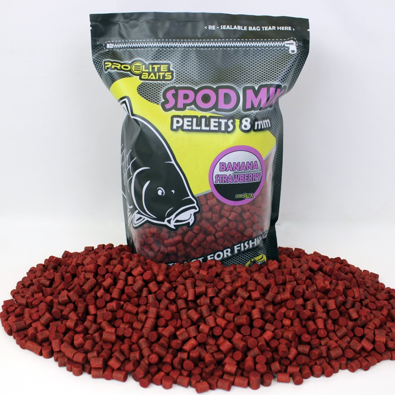 SPOD MIX 8MM PELLETS BANANA STRAWBERRY 1.8KG PROELITE BAITS