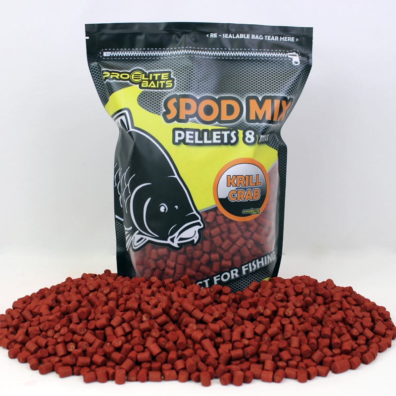 SPOD MIX 8MM PELLETS KRILL CRAB 1.8KG PROELITE BAITS