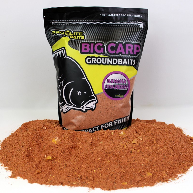 BIG CARP GROUND BAITS BANANA STRAWBERRY 1.8KG PROELITE BAITS