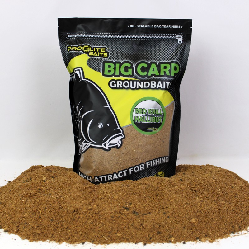 BIG CARP GROUND BAITS RED KRILL HALIBUT 1.8KG PROELITE BAITS