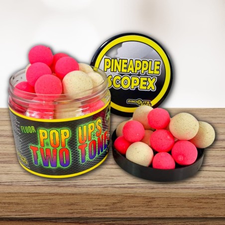 FLUOR POP UP TWO TONE 14/20MM PINEAPPLE SCOPEX 60G PROELITE BAITS