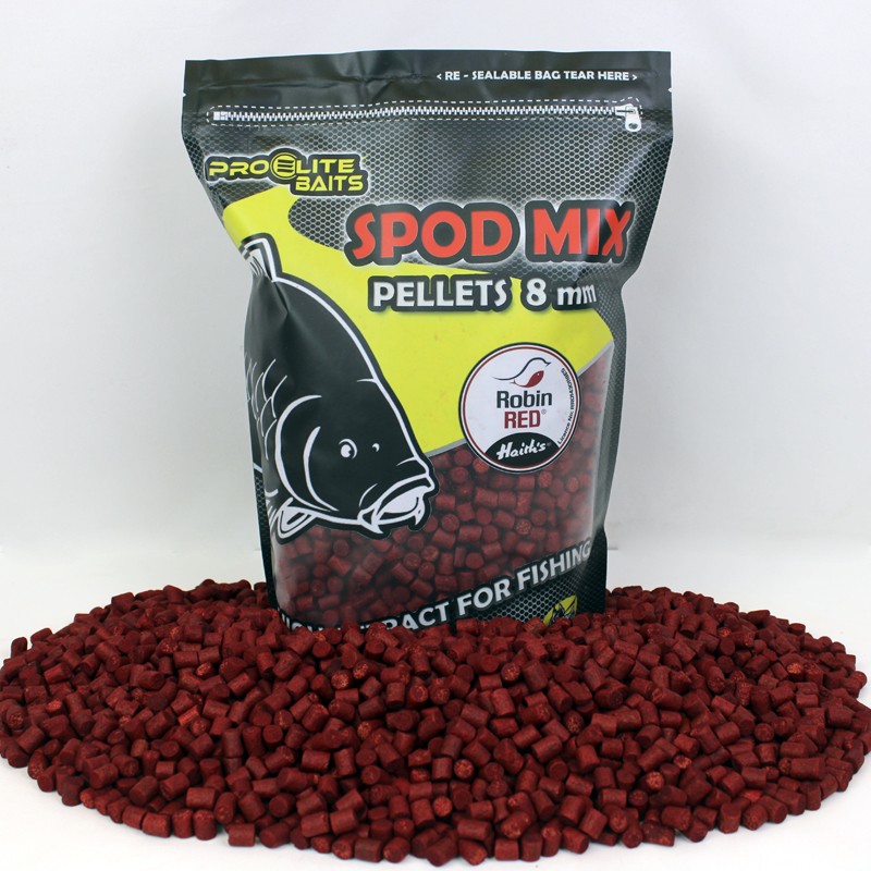 SPOD MIX 8MM PELLETS ROBIN RED 1.8KG PROELITE BAITS
